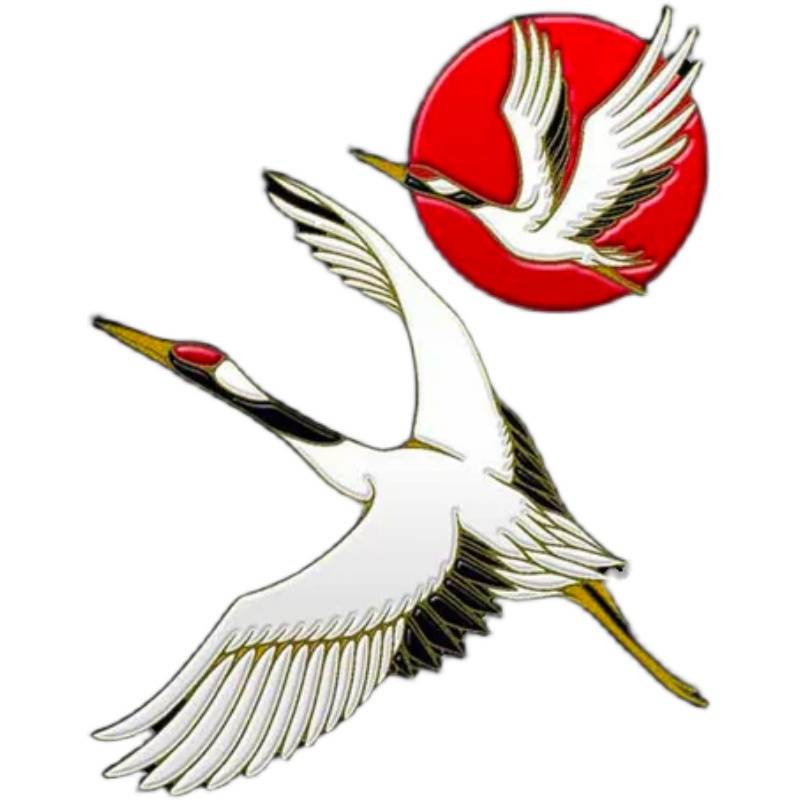 Caiya painting Xianheshou Turtle Wind Thunder God Jinlong Qianben Sakura Moisturizer Protective Patch Japanese mobile phone stickers