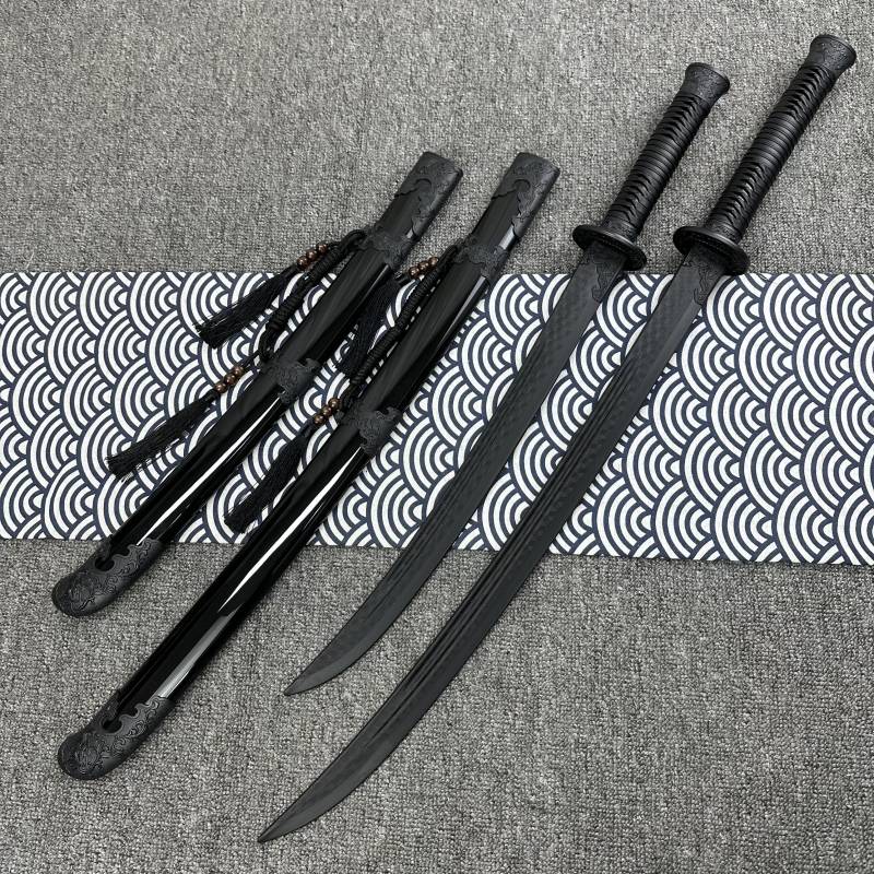 High-intensity plastic blade embroidery and cold steel swords trained to train Tang cross-blade warriors to draw swords and children's toys