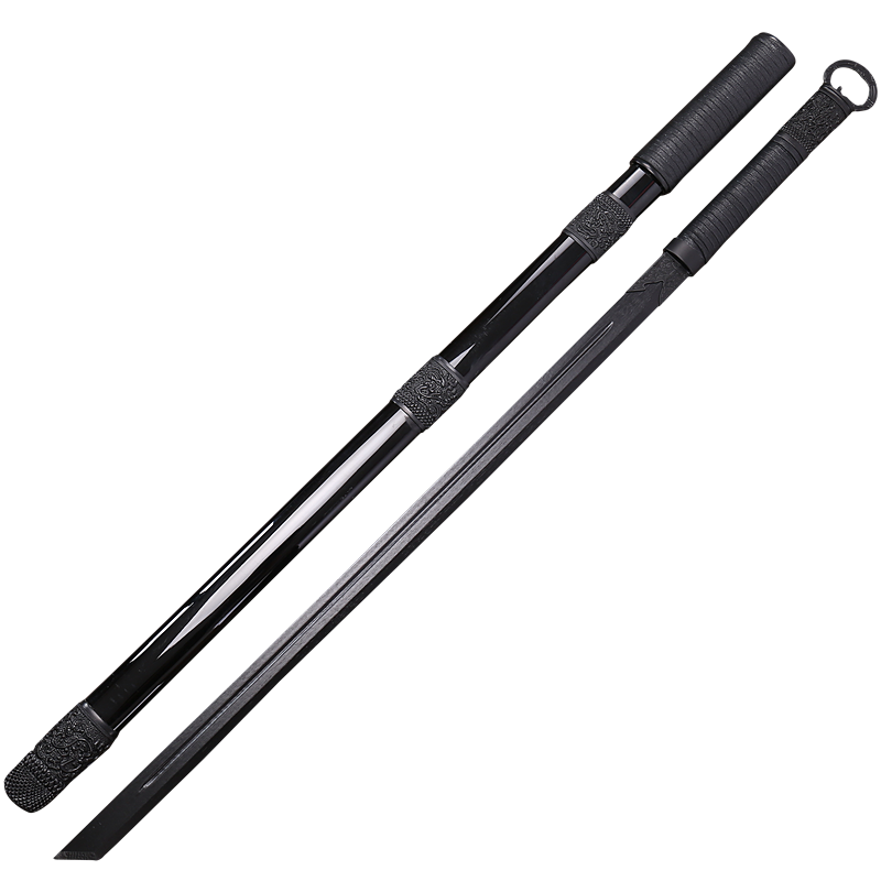 Wooden sword with sheath net red shooting ancient wind road athletes Han sword morning exercise sword children's toy Tang Hengdao wooden sword warrior blade