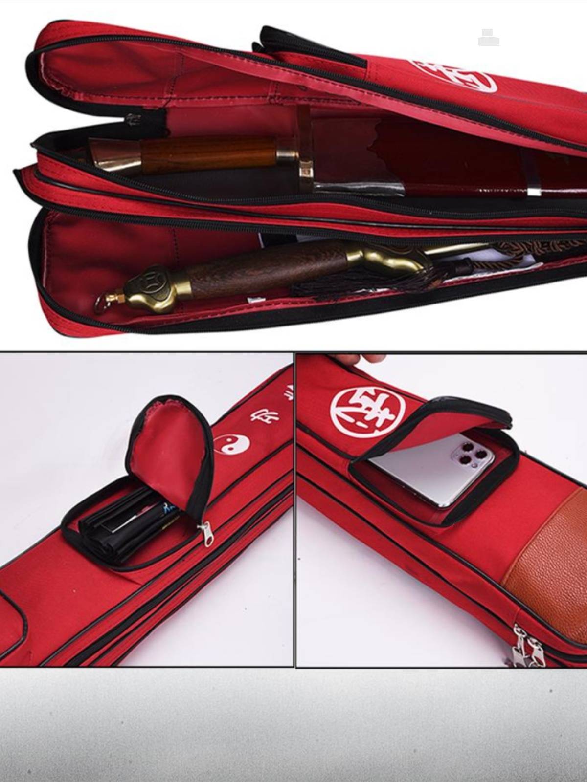 Tai Chi sword bag single -layer double -layer sword set sword bag sword bag Oxford cloth thick kendo bamboo knife ancient wind knife bag can be memorized