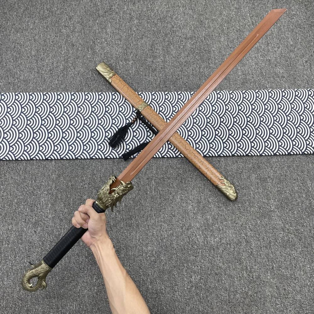 Wooden Tang Hengdao Li Xingyun Buried Sheaths Tang Dao bad person Vegetarian wooden Tang Hengdao Wooden Knife Qi Family Knife Solid Sword