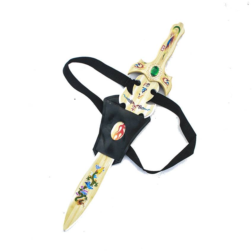 Boys' backbone Tianlong Sword Wooden Sword Wooden Sword Performance Dance Dance Sword Sword Modk Toemon Play without opening the blade