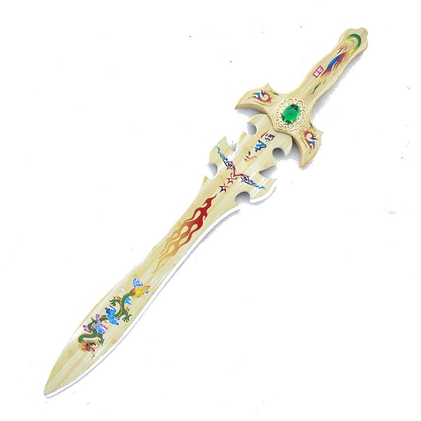 Boys' backbone Tianlong Sword Wooden Sword Wooden Sword Performance Dance Dance Sword Sword Modk Toemon Play without opening the blade