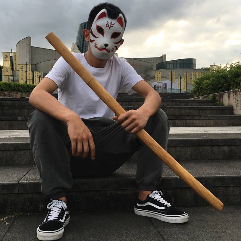 Jugo Dao Koh Skin with a sheath with a knife and cut the kendo training bamboo knife warrior blade wooden performance children's toys do not open the blade
