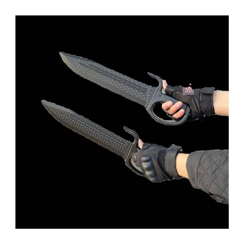 Plastic Tang Hengdao Embroidery Spring Knife Children's Toys Hadan Sword Samurai Blade High -intensity Practice Sword Practice