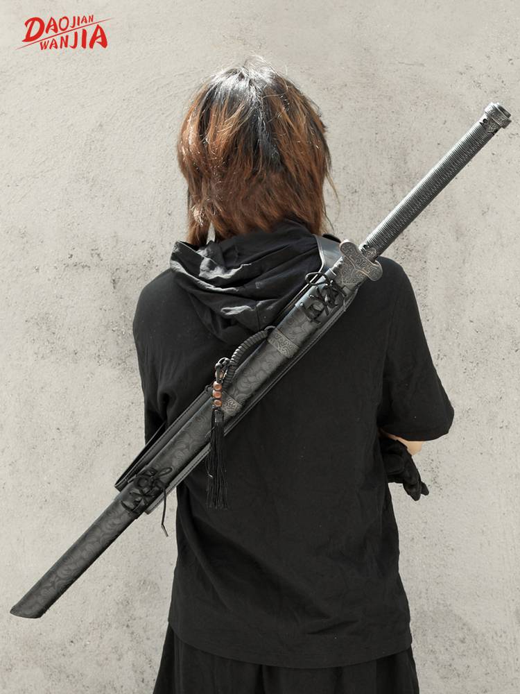 Sword accessories Kendo belt sword bag shoulder -to -back strap Pu leather sword sword fixed device sword sword waist hanging knife rack
