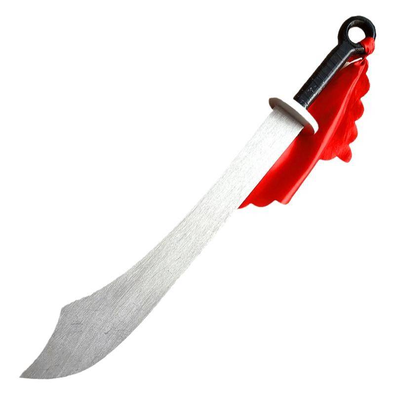 Children's school martial arts training wooden knife Jing Po Po Pojun lady military sword children's stage props red military knife