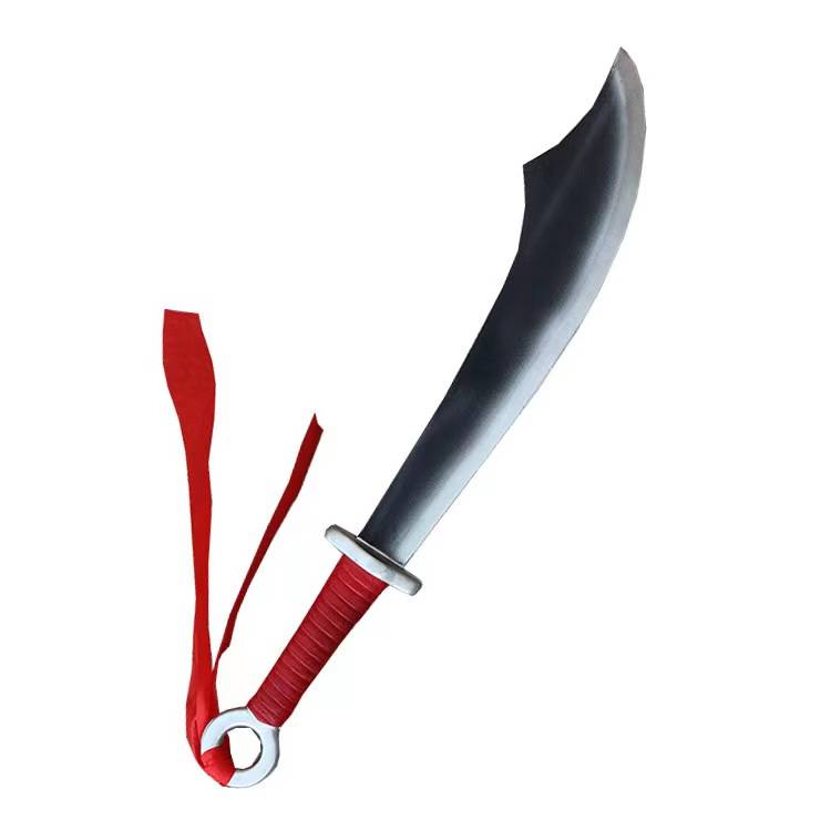 Children's Safe Soft Rubber Red Army Big Knife COS Performance Stage Performing Toy Toy Toy Hyo Eight Road Unknown Blade