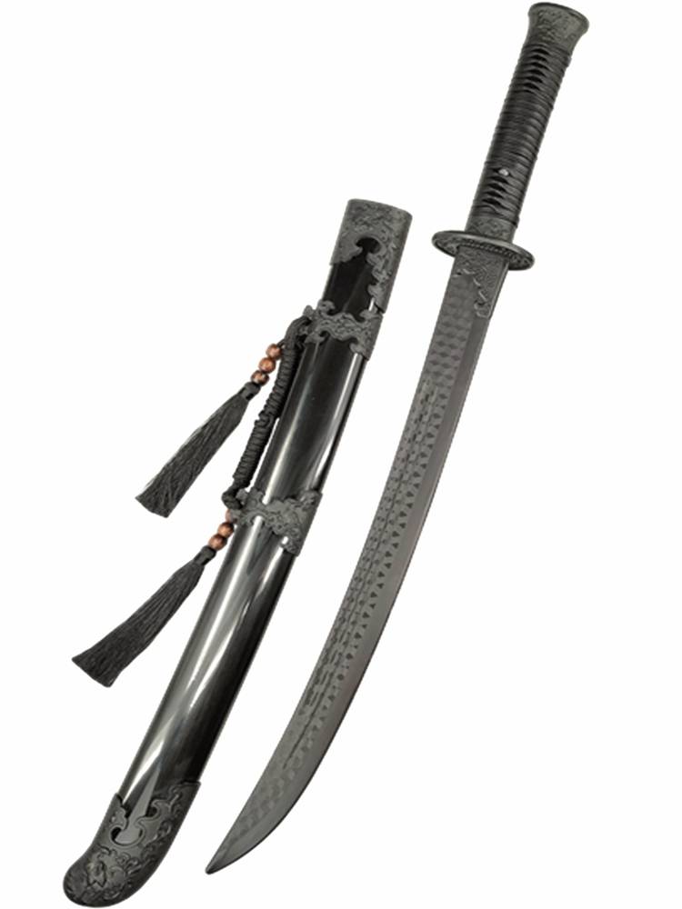 The Dragon Springs Man's Cold Steel Plastic Embroidery Sword-long adult martial arts training for swordswords and swordsmanship children performing weapons