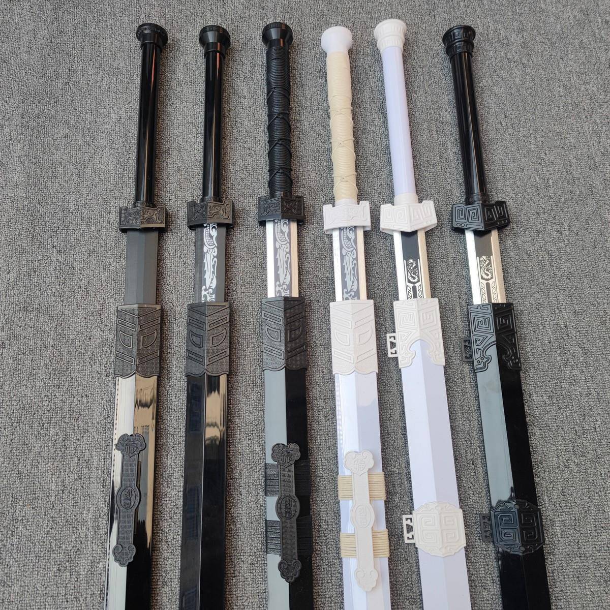 Xinjiang Wooden Sword Han Sword Sword Tang Hengdao Wooden Skin Bands Sword Pulling Sword Swordmade Training Children