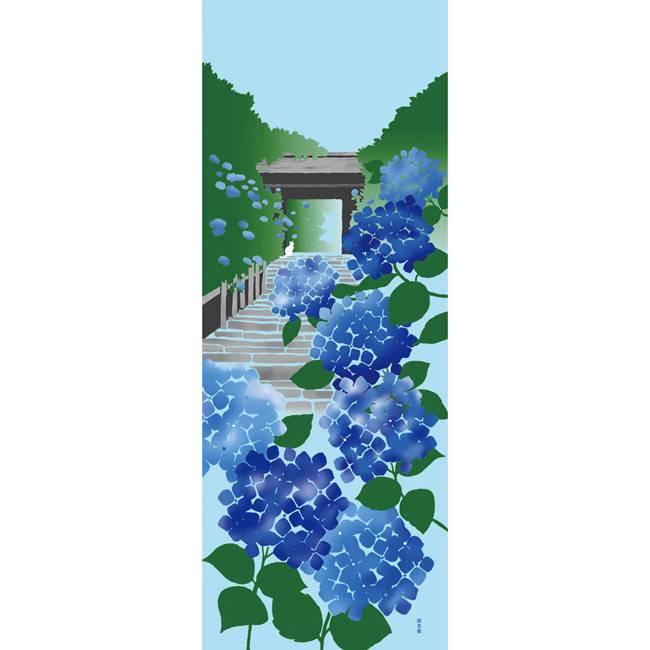 7 cats cherry blossoms red Yeyue Japanese Yokohama dyed hands wipe towels to know the hey house swordsman headscarf and wind hanging painting