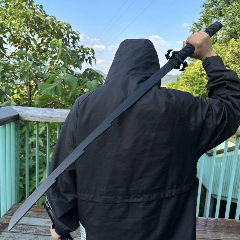 Bamboo and wooden Tang Hengdao with a sheath live and sword sword sword -sword sword sword sword sword -edge training props children toy wooden knife