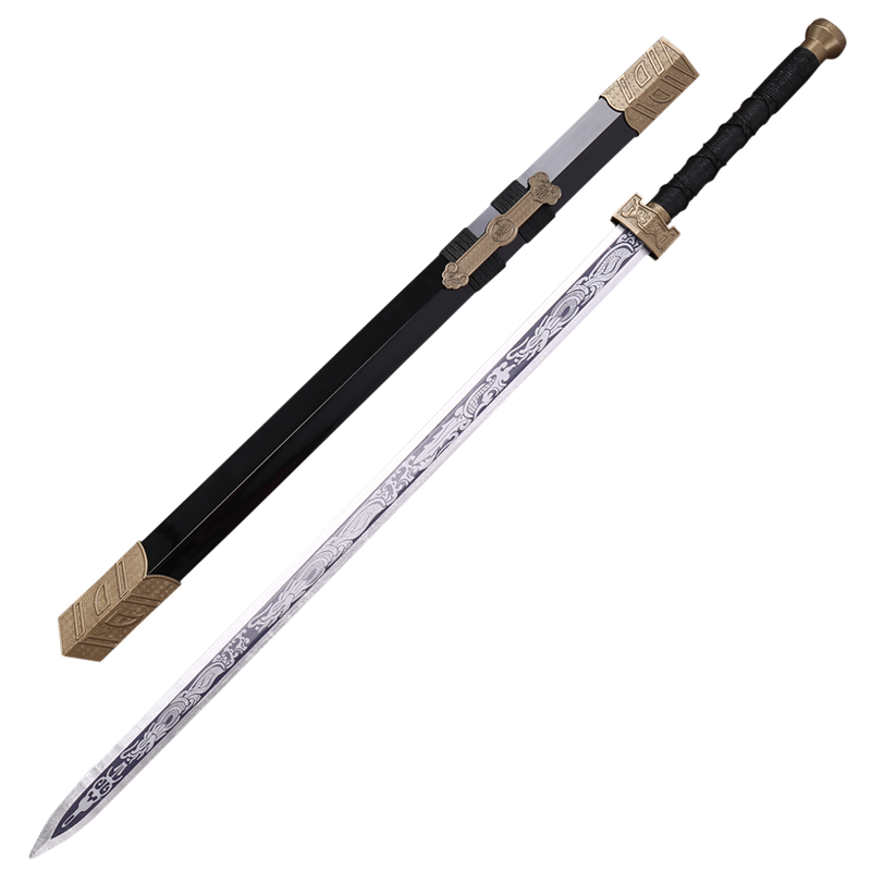 Bamboo Sword Wooden Sword Sword Tang Hengdao Wooden Sword Bringing Sheath Qin Wang Han Sword Ancient Wind Jet of Fairy Props Children's Toys