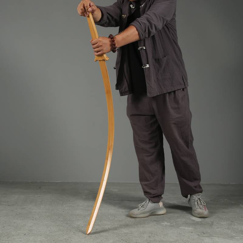 Miao Sword Great Bagua Bamboo Sword Wooden Sword Real Wooden Sword Martial Arts Training Performance Single Single Hands Kendo Tai Chi Tang Sword