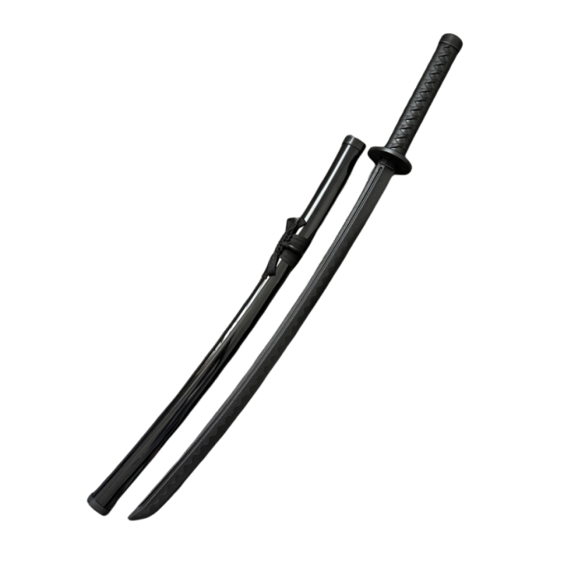 Plastic embroidery spring knife integrated high -intensity against the practice of auspiciously, Kendo practice samurai sword Tang horizontal stick knife children's toys