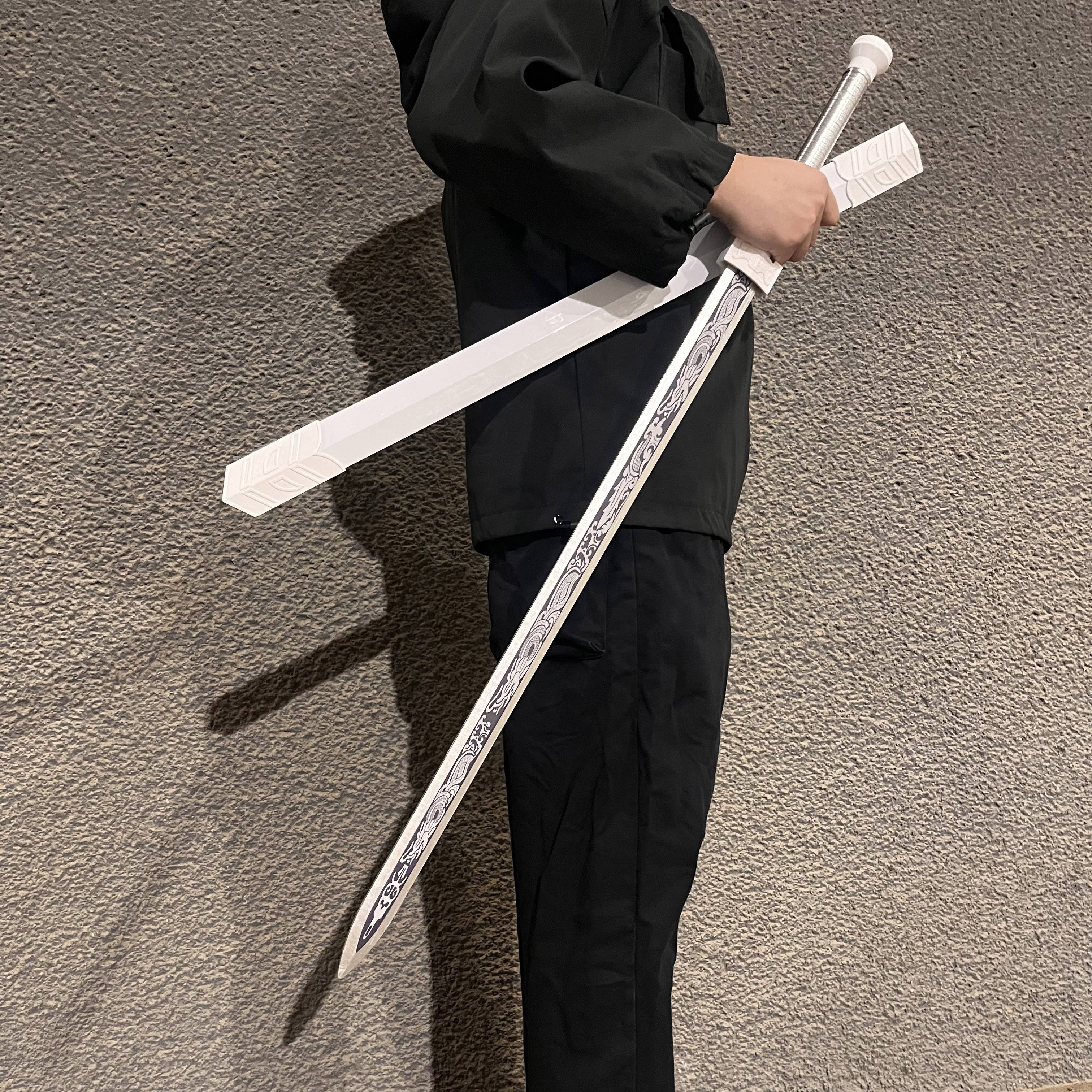 Bamboo Sword and Wooden Sword Han Sword Tang Hengdao Wooden Sword Sword with Sheath Chinese Wind Dress Cos props Children's Toys Sword