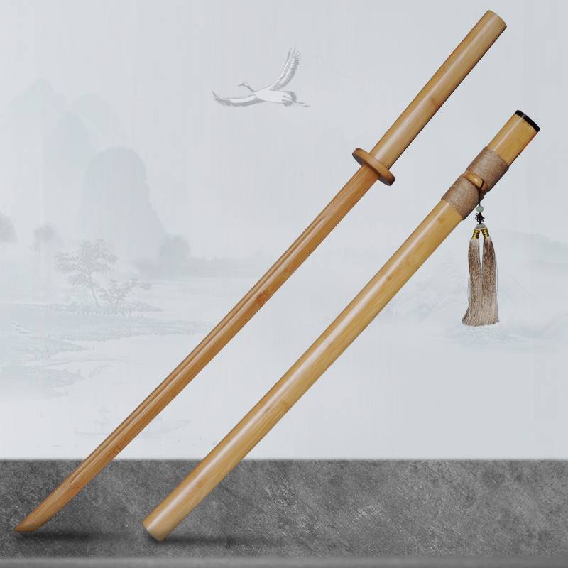 Bringing sheath wooden knife Hostelki Wooden Sword Mob's Bamboo Sword Japanese -style Japanese -style Kiming solid wood martial arts bamboo sword