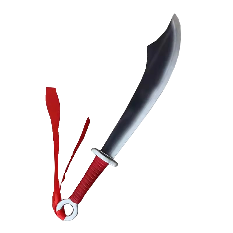 Children's Safe Soft Rubber Red Army Big Knife COS Performance Stage Performing Toy Toy Toy Hyo Eight Road Unknown Blade