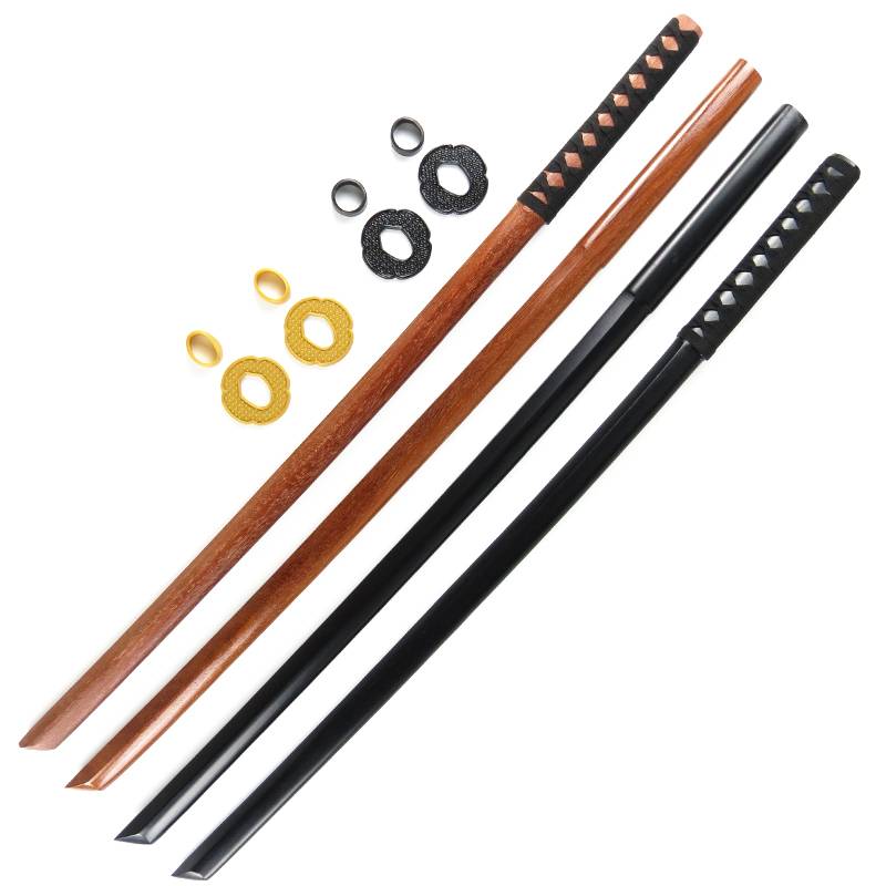 One -piece red -iron wood, Japanese Kuki Dao Monado Martial Arts Martial Arts Practice Training Performance Performance Performing Monura Wood Knife