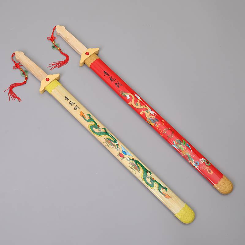 Scenic area toy wooden sword sword, green dragon sword boys swordsmanship, bamboo sword sword sword sword, kendo practice knife stage prop