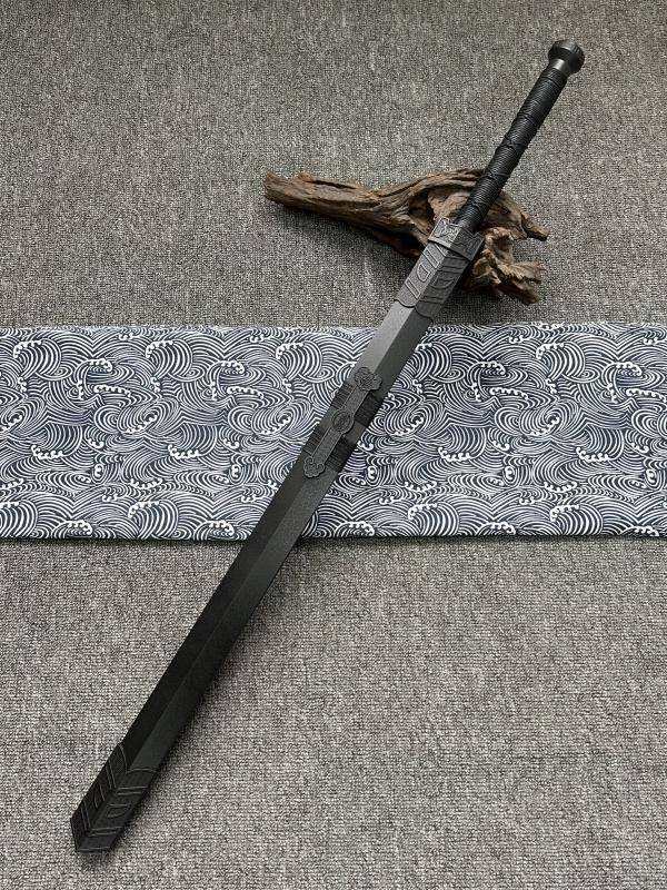 Ancient sword martial arts net red sword samurai blade Tang Heng's two -handed kendo wooden knife set up ancient style props to pull sword