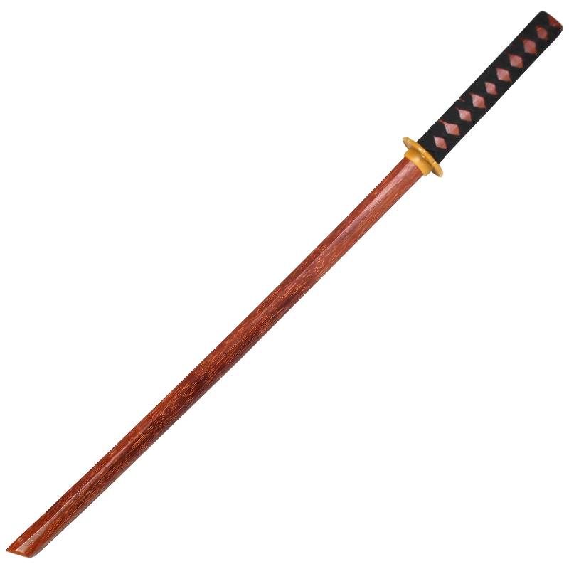 Solid Wooden Kiming Knife Japanese Kendo Wood Sword Training Bamboo Sword with Sheath Practice Bamboo Sword Unknown Blade Pulling Sword Wood
