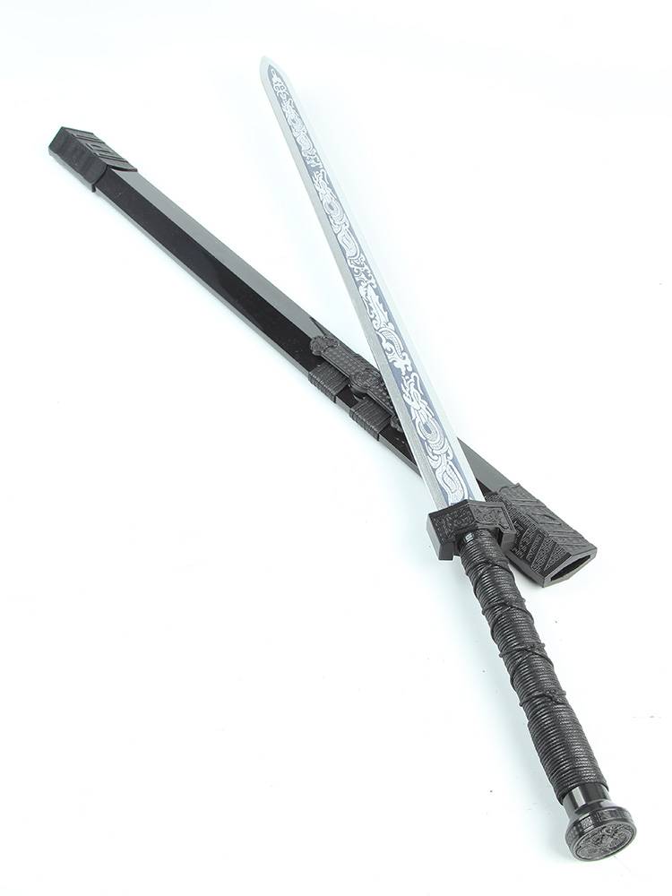Net infrared shooting ancient air duct ah wooden swordsman sword sword sword samurai sword sword blade children's toy Tang Hengmu sword bamboo knife