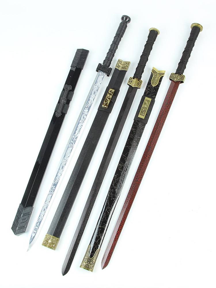 Net infrared shooting ancient air duct ah wooden swordsman sword sword sword samurai sword sword blade children's toy Tang Hengmu sword bamboo knife