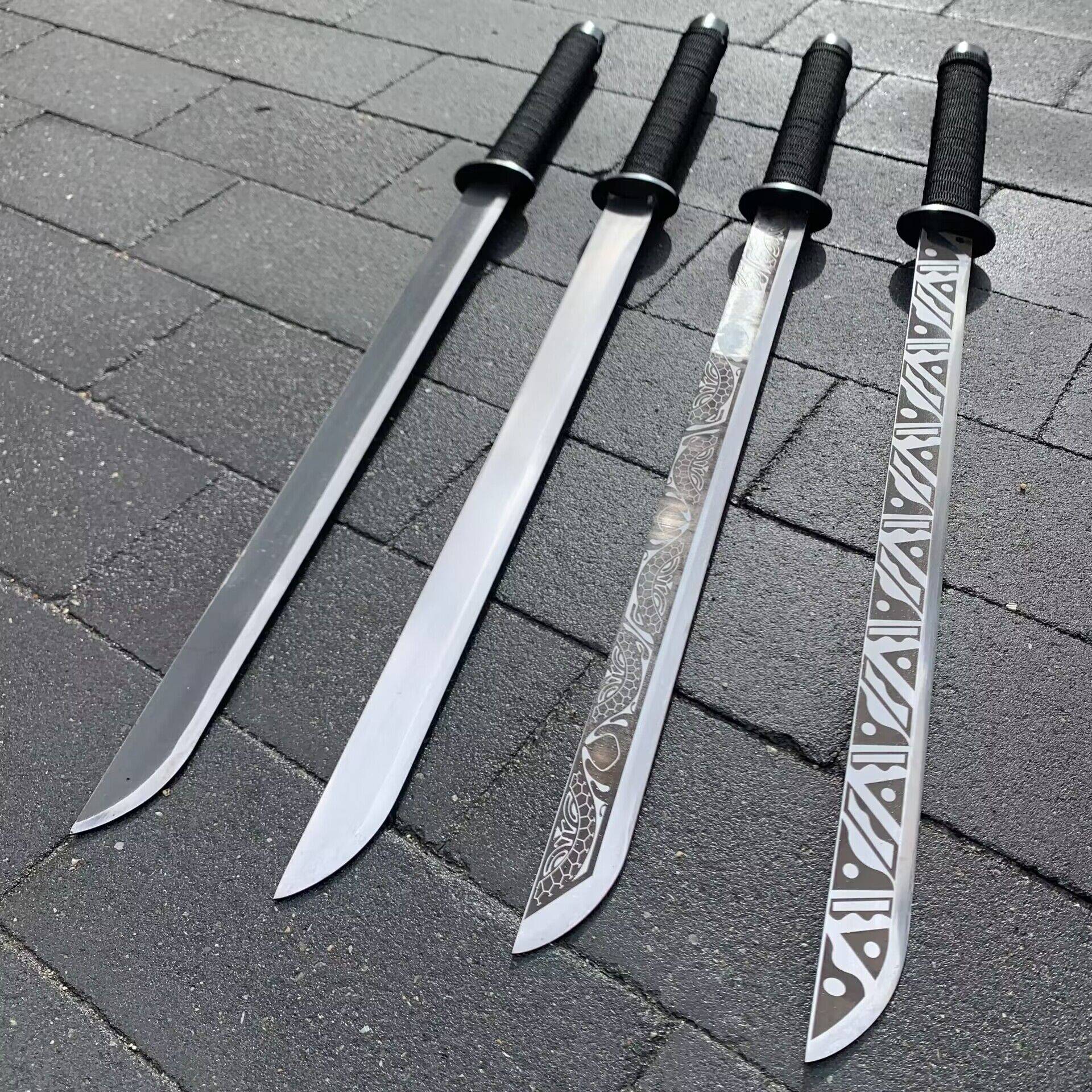 Practitioners saving embroidered spring knife metal wasteland craftsmanship steel knife manganese steel kendo high -carbon steel straight knife