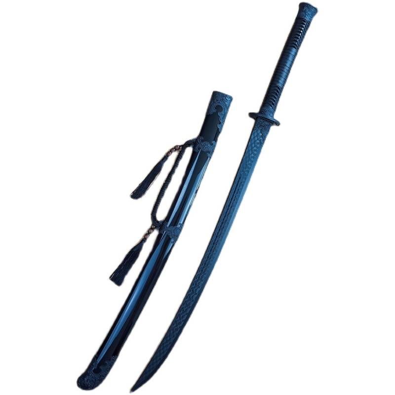 Cold steel embroidered spring knife Tang Heng Plastic Knife Practice Jugong Road Kendo Samurai Training Children's toys