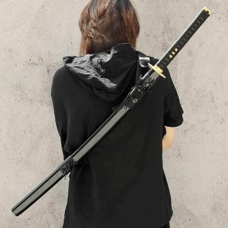 Sword accessories Kendo belt sword bag shoulder -to -back strap PU leather sword sword fixed device sword sword waist hanging knife*