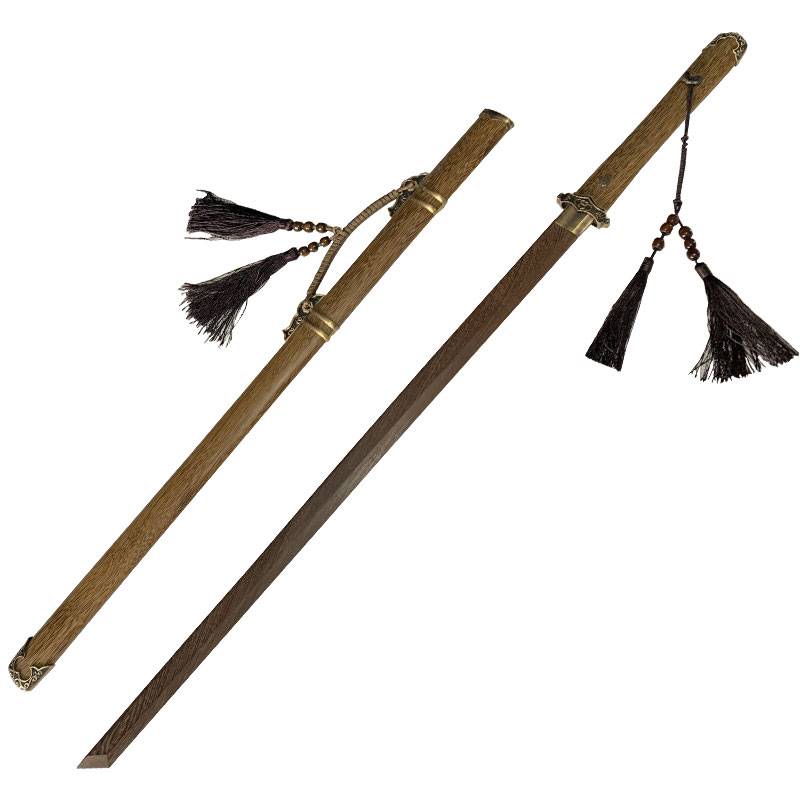 Wooden Knife Tang Hengdao Wooden Wood Restaurant Tibetan Performance Performance Performance Mu Dao Kendo Unplug the sword without opening the blade