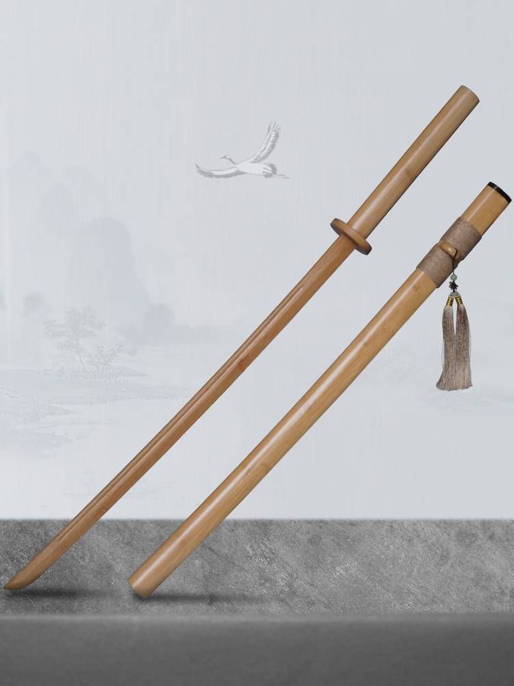 Bringing sheath wooden knife, Hanghe Wood Sword Mob, Bamboo Sword Unknown Blade Draw Sword Wood Martial Wood Martial Arts Practice Bamboo Sword