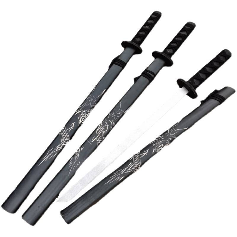 COS props wooden knife Children's toy toy Juxing Mujuedao practice Japanese samurai with sheaths and swords without opening the blade