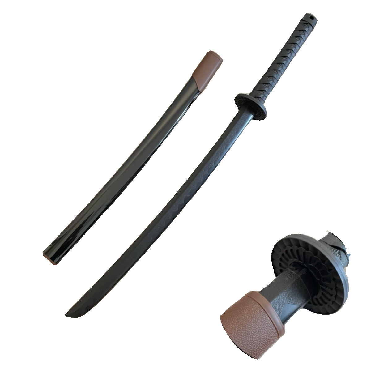 Cold Steel Plastic Han Sword Samurai Blade One -in -one Tang Hengdao embroidered spring knife Juxu Hetao practice Children's toys pull sword
