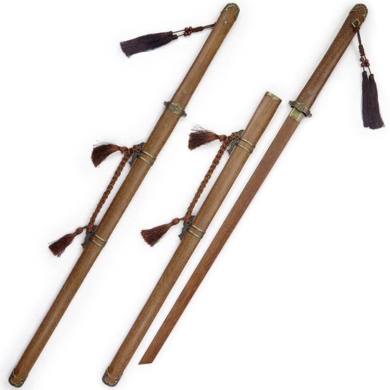 2024 new ancient style flower Xi Pear collection ornaments Tangju Hengdao wooden martial arts budding co -road Kendo sword