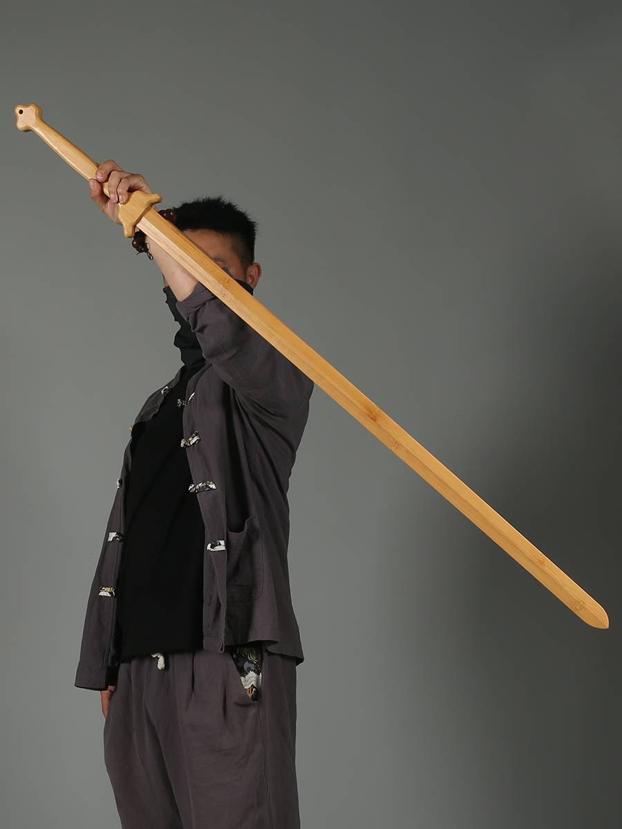 Tai Chi Swordmiper Kendo solid wooden sword martial arts training fitness bamboo sword sword Miao sword performance single double -hand sword big sword