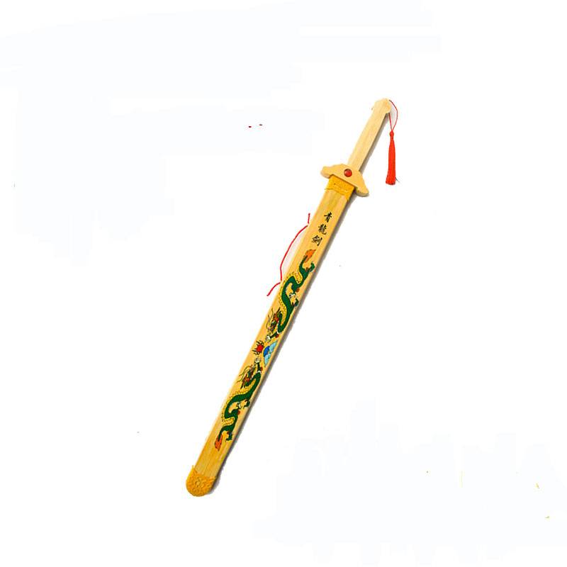 Qinglong Sword Children's Toy Wooden Sword Performance Bamboo Sword Performance Tsus Copycles Exercise Sword Sword is not open