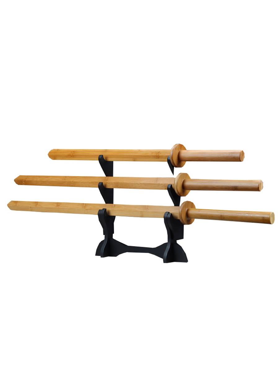 Two -handed sword full bamboo Taiji sword bamboo wood martial arts performance training training wood sword kendo fitness sports bamboo sword