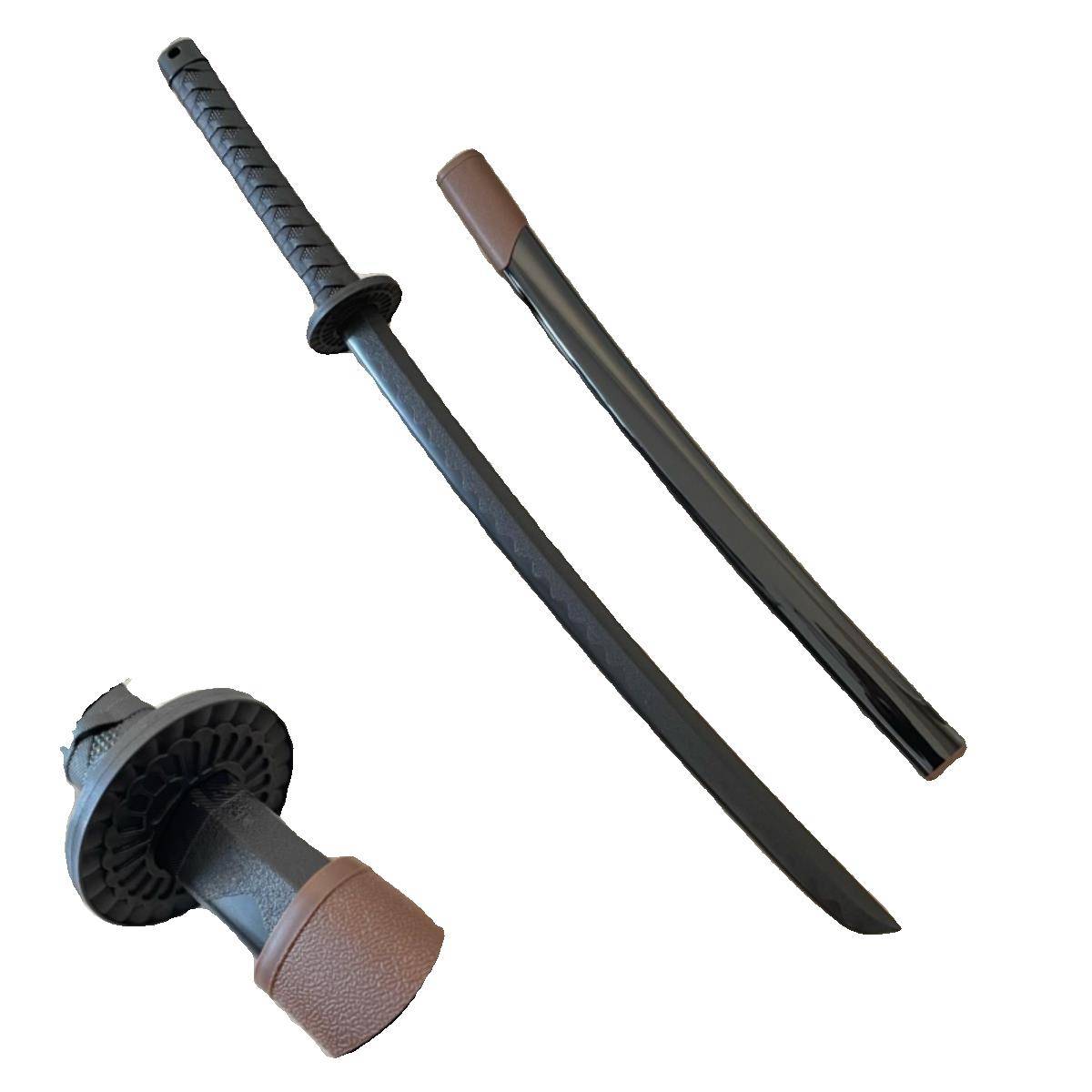 Cold Steel Plastic Han Sword Samurai Blade One -in -one Tang Hengdao embroidered spring knife Juxu Hetao practice Children's toys pull sword