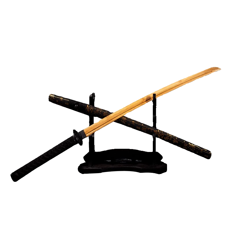 Tang Hengdao Jugu Wushu practiced samurai blade with sheath wood sword, wooden sword ancient style children's toys, bamboo wooden sword