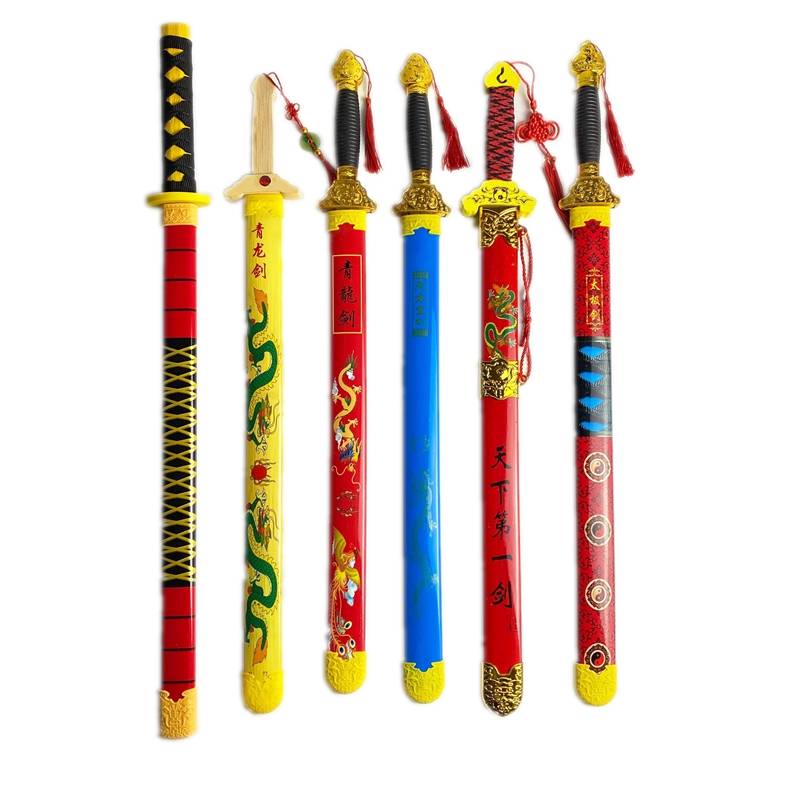Wooden Sword Bamboo Sword Children's Toys Sword Boy Wooden Weapon Wooden Sword Foam Plastic Simulation Boy Sword