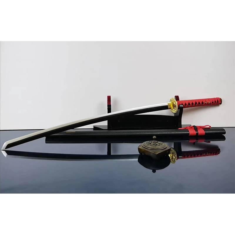 Japanese samurai Blade Kendo Kuki Road pulls the knife and practice props, wooden, well -dusher with sheath bamboo knife and wooden knife