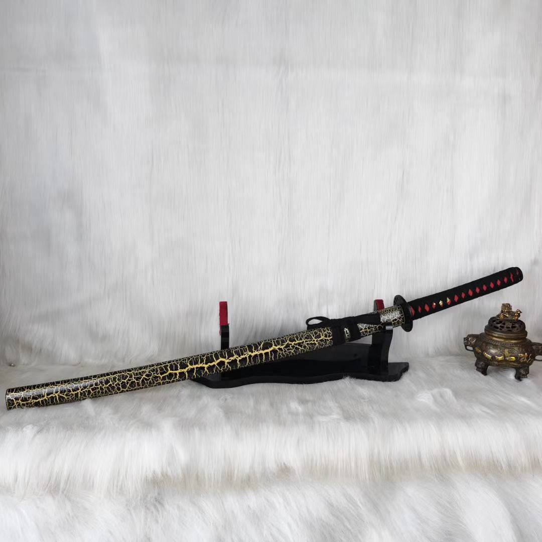 Japanese samurai Blade Kendo Kuki Road pulls the knife and practice props, wooden, well -dusher with sheath bamboo knife and wooden knife
