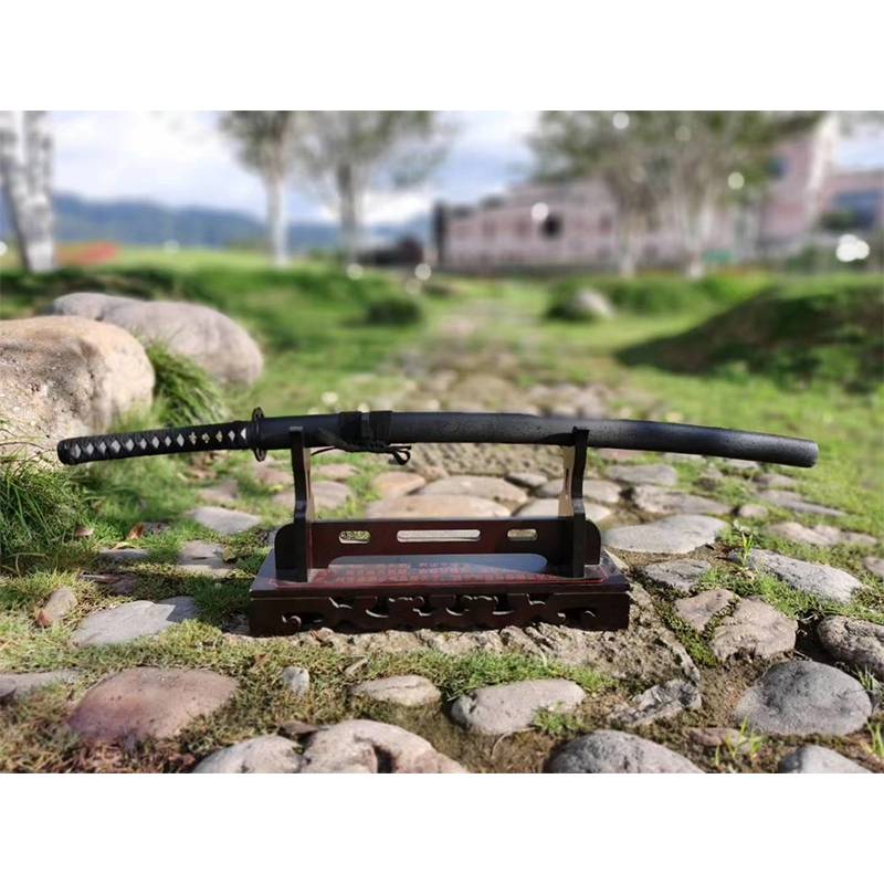 Japanese samurai Blade Kendo Kuki Road pulls the knife and practice props, wooden, well -dusher with sheath bamboo knife and wooden knife