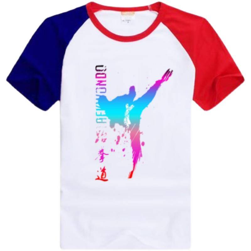 Taekwondo T-shirts for children with short-tighten t-shirts and t-shirts