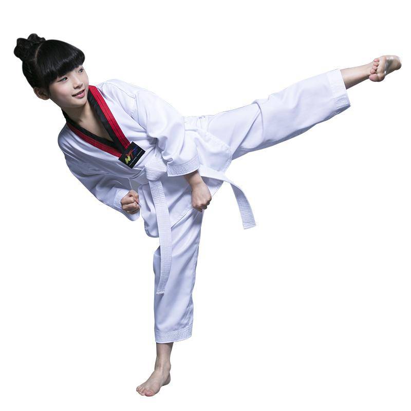 Pure cotton Taekwondo clothing Children's training clothing Junior adult college students, male and female long -sleeved short -sleeved short -sleeved, customized