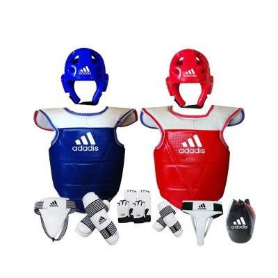 Eight sets of taekwondo protections and a thick competition training for adults and children, 56,69 units