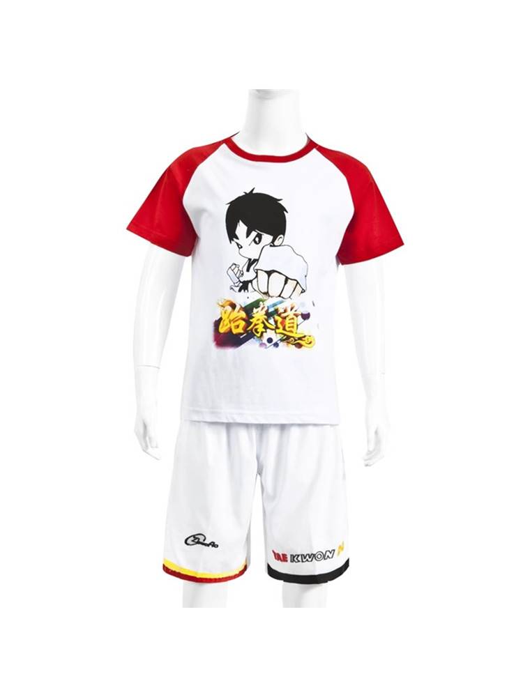 All -cotton taekwondo Taoism adult children in summer short -sleeved tadpole clothes taekwondo Taoism T -shirt T -shirt custom printing