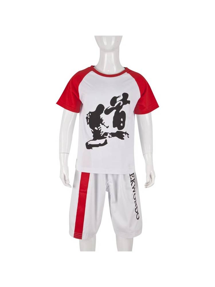 All -cotton taekwondo Taoism adult children in summer short -sleeved tadpole clothes taekwondo Taoism T -shirt T -shirt custom printing